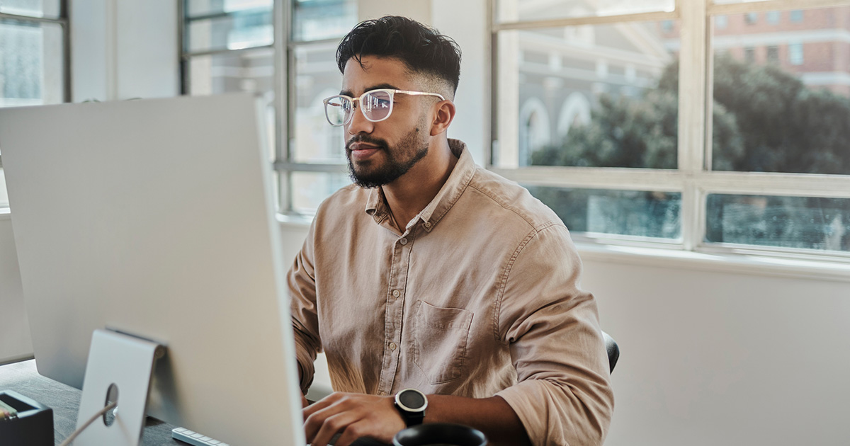 worker on computer